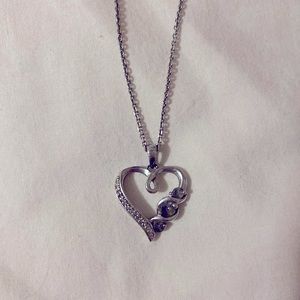 Peoples Looped Heart Pendant Necklace